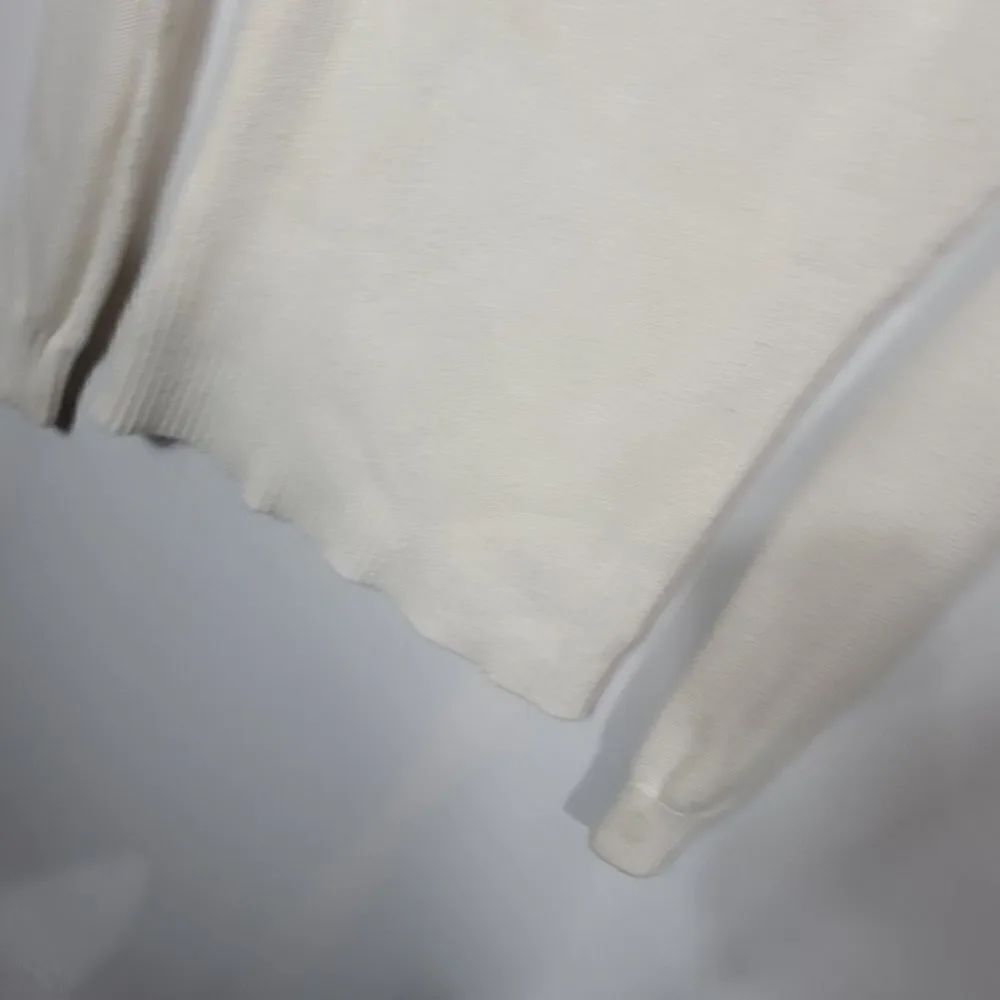 Guess White Sweater With Buttons on Sleeve - Picture 8 of 11